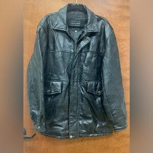 Maxam Leather patchwork coat